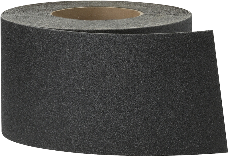 Safety-Walk 7733-BLK Heavy Duty Safety Walk Tread, 4 in W x 60 ft L, PSA Adhesive, Plastic Film Backing, Black