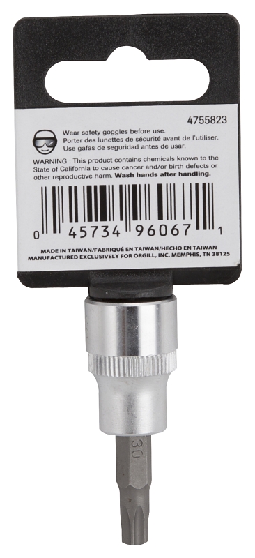 Vulcan 3505001920 Fractional Star Bit Socket, T30 Tip, Chrome