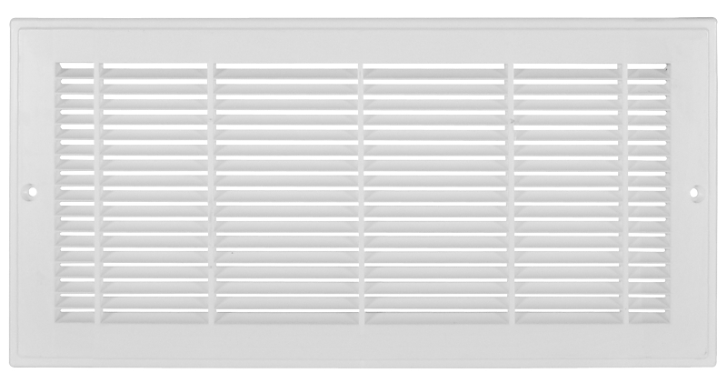 Imperial RG3011 Sidewall Grille, 14 in L, 6 in W, Rectangle, Polystyrene, White