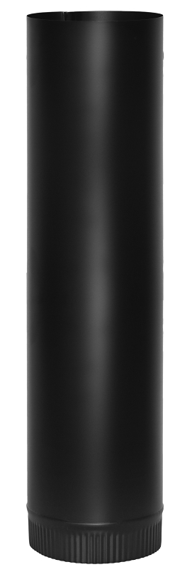 Imperial BM0113 Stove Pipe, 8 in Dia, 24 in L, Steel, Black