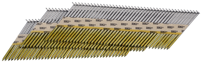 Senco G524APBXN Series Collated Nail, Paper Tape Collation, 2-3/8 in L, Steel, Bright Basic, Full Round Head