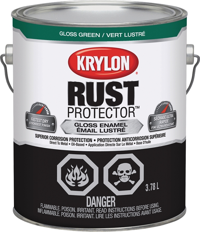 Krylon 69411 Oil-Based Enamel Paint, 3.78 l, Gloss, 125 sq-ft Coverage, 100 deg F Flash, 1.04 Specific Gravity