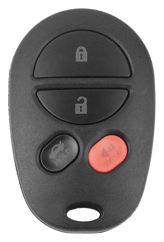 Hy-Ko 19TOY803S Fob Shell, For: Toyota Vehicles, 4-Button, 3-3/4 in L x 2 in W x 3/4 in D Dimensions