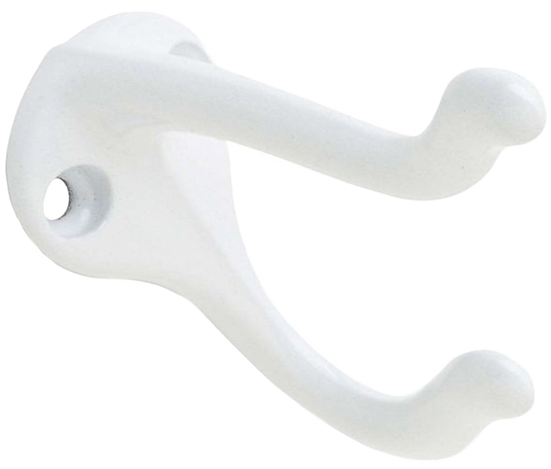 Schlage Ives 571AW Coat and Hat Hook, 2-Hook, Aluminum