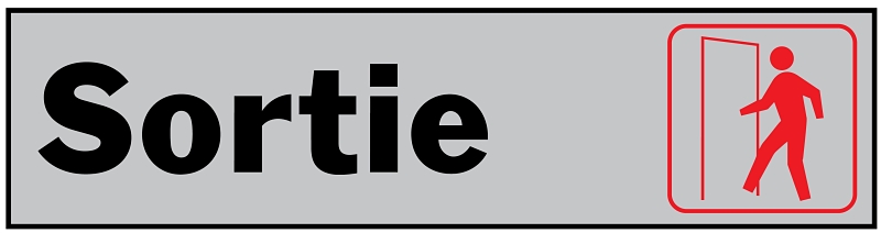 Hy-Ko 27007 Sign, EXIT, Plastic, 2 x 8 in Dimensions