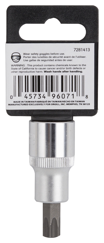 Vulcan 3505012414 Fractional Star Bit Socket, T50 Tip, Chrome
