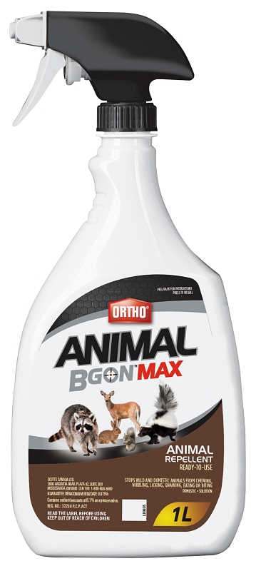 Ortho Animal B Gon MAX 212906 Animal Repellent, Ready-To-Use, Repels: Cat, Groundhog, Raccoon, Skunk