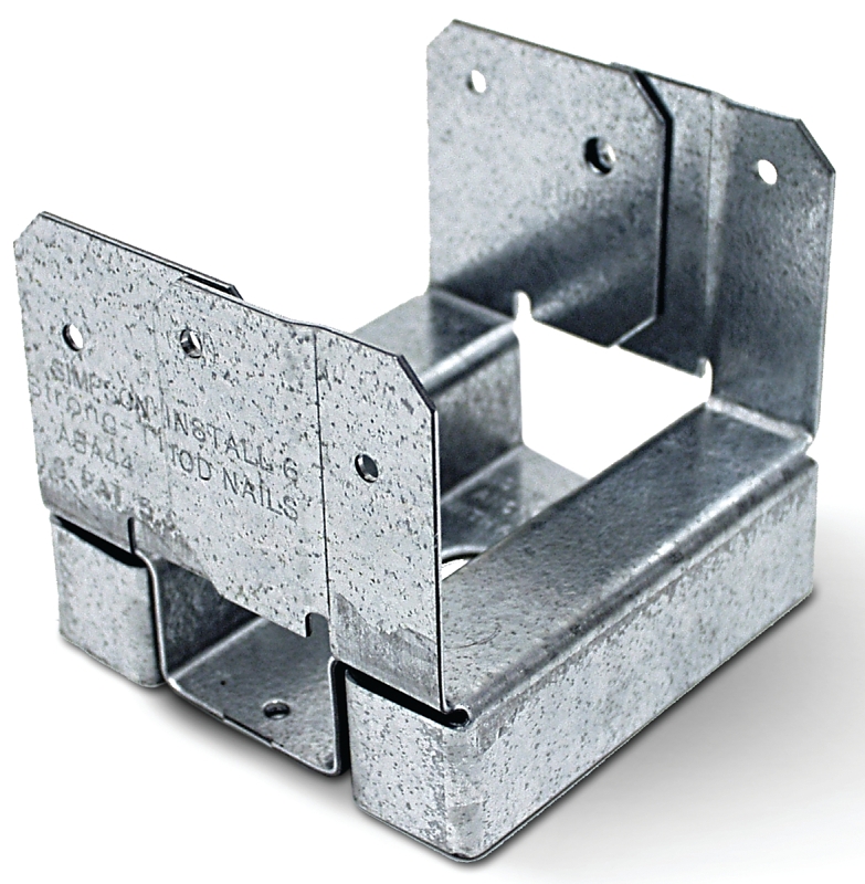 Simpson Strong-Tie ABA Series ABA66Z Post Base, 6 x 6 in Post, 14 ga, Steel, ZMAX, 1/PK