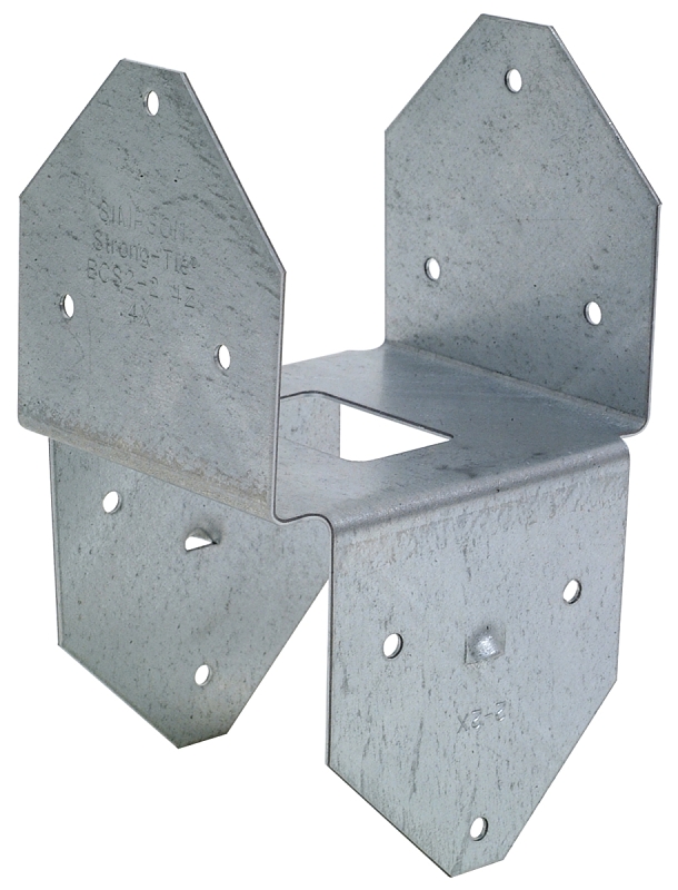 Simpson Strong-Tie BCS Series BCS2-3/6Z Post Cap, 2 to 3 x 6 in Post/Joist, Steel, ZMAX
