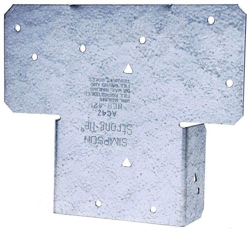Simpson Strong-Tie AC Series AC4Z Post Cap, 4 x 4 in Post/Joist, Steel, ZMAX