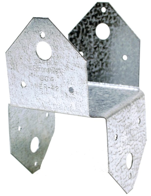 Simpson Strong-Tie BC Series BC Series4Z-R Post Cap, 4 x 4 in Post/Joist, 0.162 in Dia Nail, Steel, ZMAX