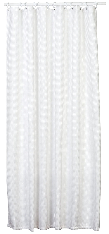 Zenna Home H21WW04 Shower Curtain, 72 in L, 70 in W, Polyester, White