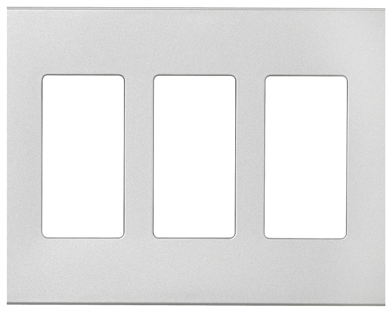 Eaton Cooper Wiring PJS PJS263SG-SP-L Wallplate, 4.87 in L, 6-3/4 in W, 3 -Gang, Polycarbonate, Silver Granite