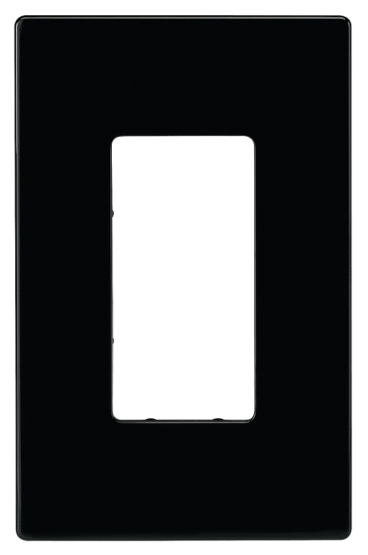 Eaton PJS26BK Wallplate, 4-7/8 in L, 3-1/8 in W, 1-Gang, Polycarbonate, Black, High-Gloss