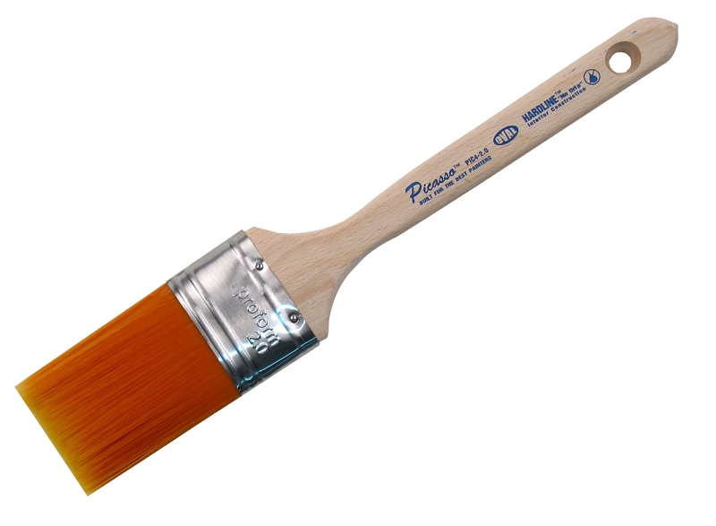 Proform Picasso PIC4-2.0 Paint Brush, Hardwood Handle, 2 in W, Straight Cut Oval Brush, PBT Bristle