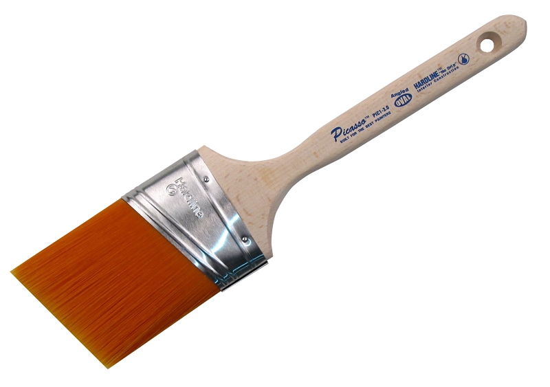 Proform Picasso PIC11-3.0 Paint Brush, Hardwood Handle, 3 in W, Angled Oval Brush, PBT Bristle