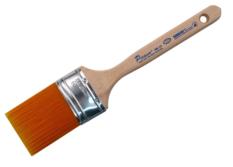 Proform Picasso PIC14-2.5 Paint Brush, 2-1/2 in W, Oval, Stiff, Straight-Cut Brush, PBT Bristle, Standard Handle