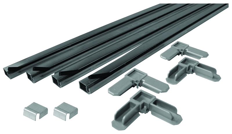 Make-2-Fit PL 7858 Screen Frame Kit, 5 ft L x 3/4 in W Dimensions, Aluminum, Gray, Painted, 10-Piece