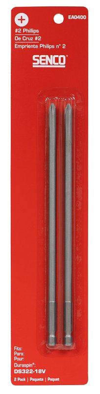 Senco EA0400 Screwdriver Bit, #2 Drive, Phillips Drive, 3 in L