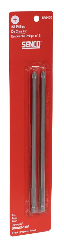 Senco EA0400 Screwdriver Bit, #2 Drive, Phillips Drive, 3 in L