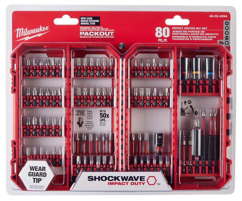 Milwaukee SHOCKWAVE Impact Duty 48-32-4062 Driver Bit Set, 74-Piece, Steel