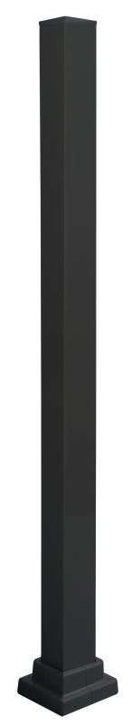 Imperial P214622 Stair Post, 2 in L, 2 in W, 46-1/2 in H, Aluminum, Black