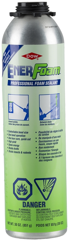 Dow ENERFOAM 342104 Foam Sealant, Off White, 25 to 120 deg F, 30 oz