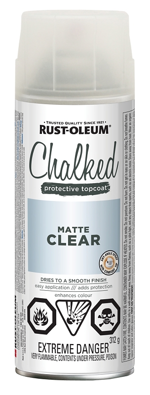 Rust-Oleum 302830 Spray Paint, Matte, Clear, 340 g, Can
