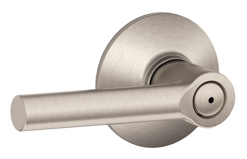 Schlage F Series F40VBRW619 Privacy Lever, Mechanical Lock, Satin Nickel, 2.38 in L x 5.35 in W x 2.75 in H Dimensions