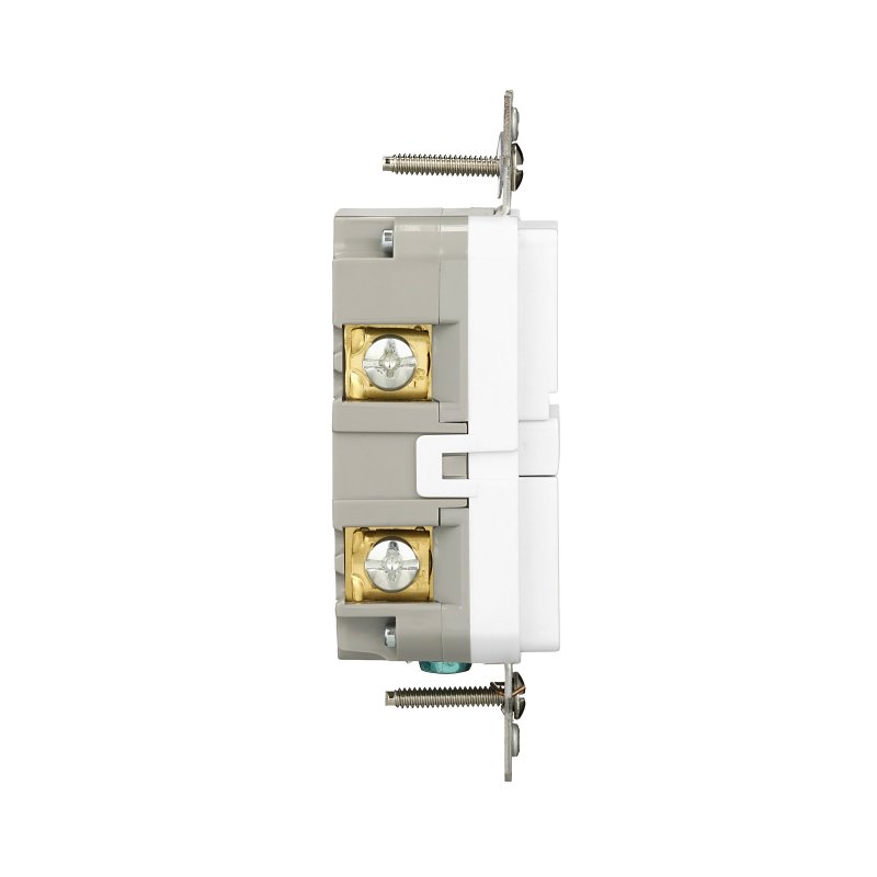 Eaton TRGF15W-WP Tamper-Resistant GFCI Receptacle, 125 V, 15 A, NEMA: NEMA 5-15R, Back, Side Wiring, White