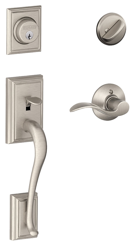 Schlage F Series F60VADDXACC619 Combination Lockset, Accent Lever Interior Handle, Mechanical Lock, Lever Handle, Yes