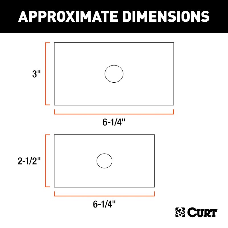 Curt 45408 Reducer Sleeve Set, Carbon Steel, Powder-Coated