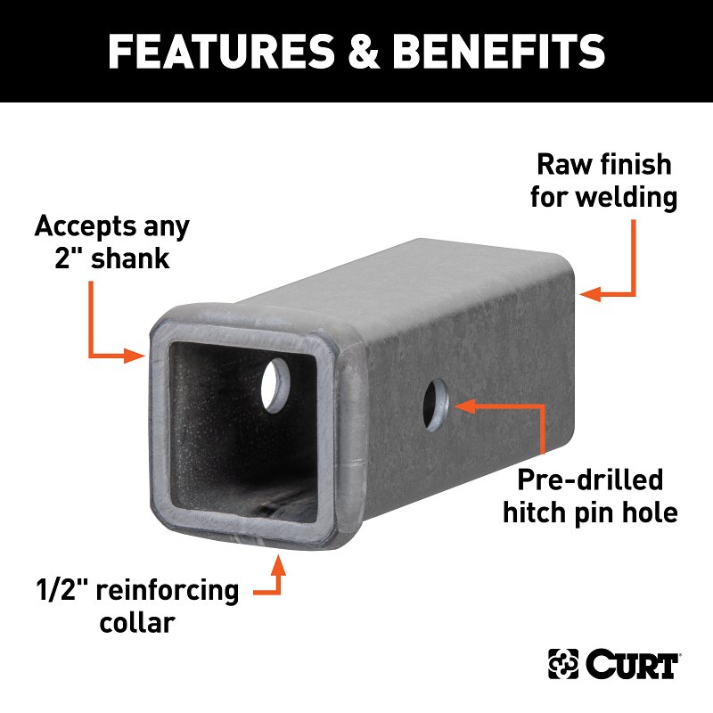 Curt 49060 Receiver Tubing, Steel