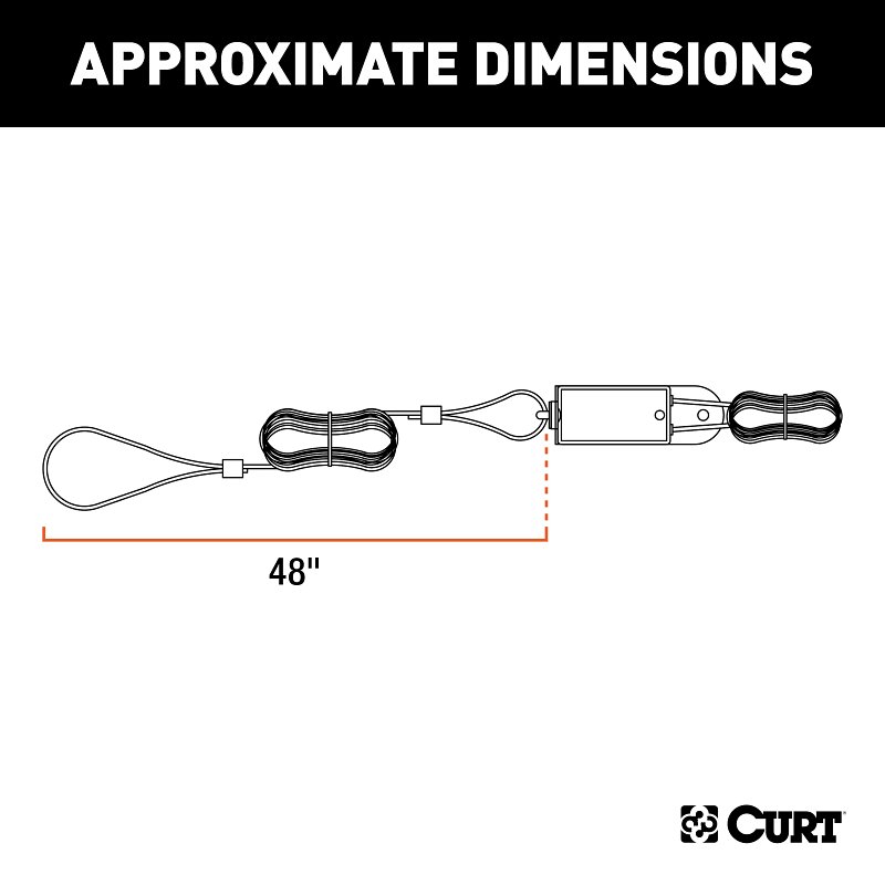 Curt 52011 Break Away Switch, Metal/Nylon, Silver, For: CURT Soft-Trac 1 and Soft-Trac 2 Breakaway Kits