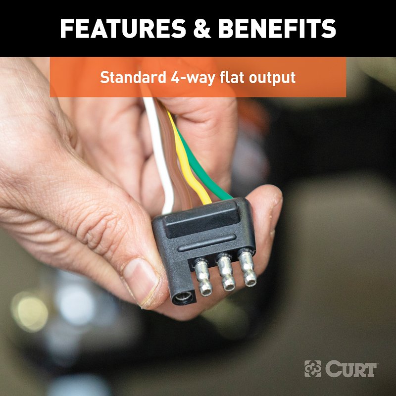 Curt 58031 Connector Plug with 12 in Wire