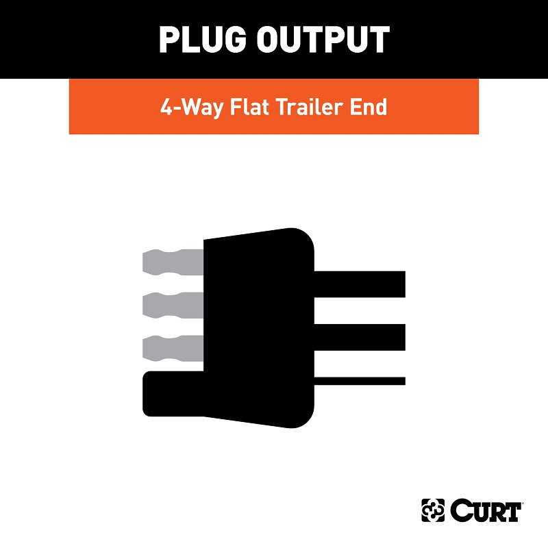 Curt 58031 Connector Plug with 12 in Wire