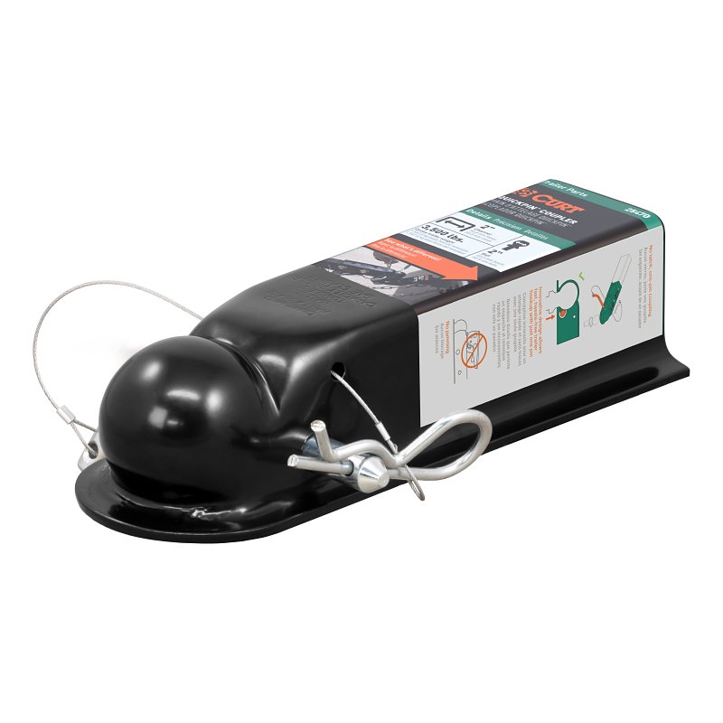 Curt QuickPin Series 25470 No-Latch Trailer Coupler, 3500 lb, 2 in Ball, Powder-Coated, 1 PK