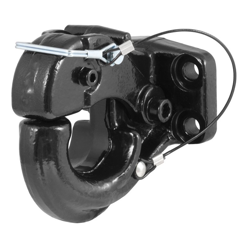 Curt 48210 Pintle Hook, 2-1/2 to 3 in Dia Eye, 20,000 lb Working Load, Steel, Carbide Powder-Coated