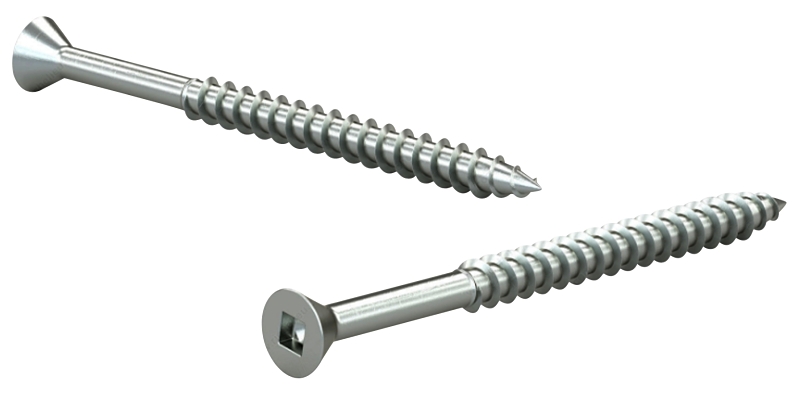 Reliable FKWZ8312XMR Screw, 25 BX, #8-15 Thread, 3-1/2 in L, Partial, Twin Lead Thread, Flat Head, Square Drive