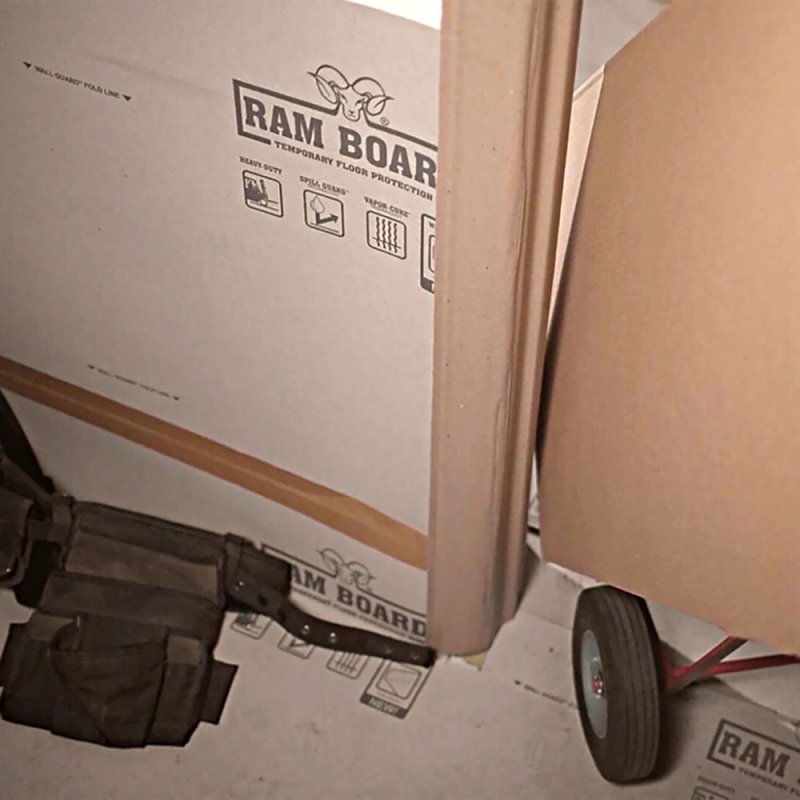 Ram Jamb RBJP60 Door Jamb Protector, Heavy-Duty, 60 in L Dimensions, Fiberboard, Brown, For: 4 to 9 in Door Jamb
