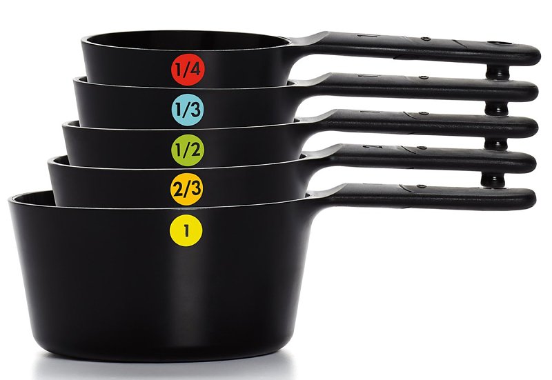 Oxo 11110901 Measuring Cup Set, Plastic, Black