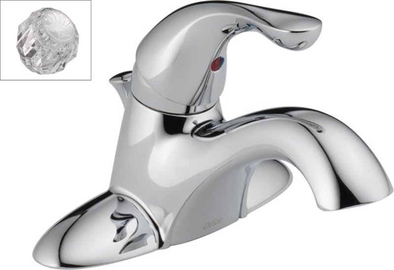Delta Classic Series 521-PPU-ECO-DST Center Set Bathroom Faucet, 1.2 gpm, 1-Faucet Handle, 3-Faucet Hole, Lever Handle