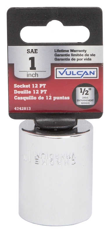 Vulcan MT6518369 Drive Socket, 1 in Socket, 1/2 in Drive, 12-Point