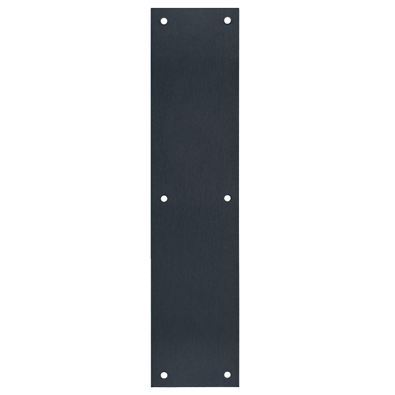 Tell Manufacturing DT101944 Push Plate, 15 in L, 3-1/2 in W, 0.05 ga Gauge, Stainless Steel, Matte Black