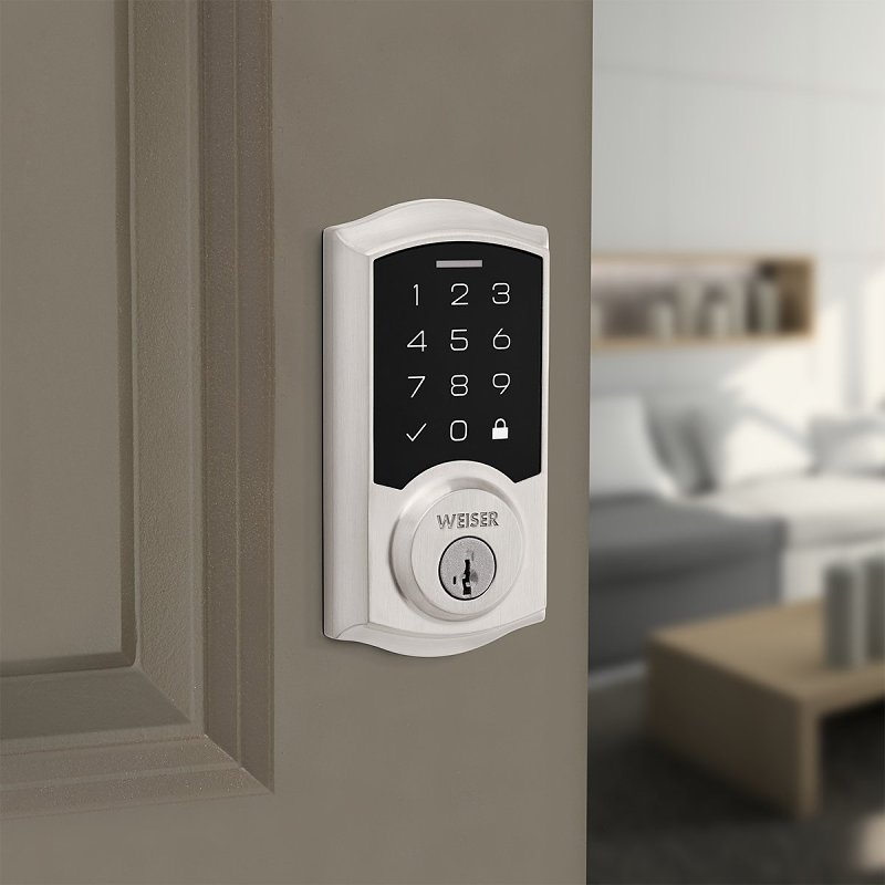 Weiser SmartCode Series 9GED92700-001 Deadbolt, Transitional, 1 in L x 2-3/4 in W x 5-3/16 in H Dimensions, 2 Grade