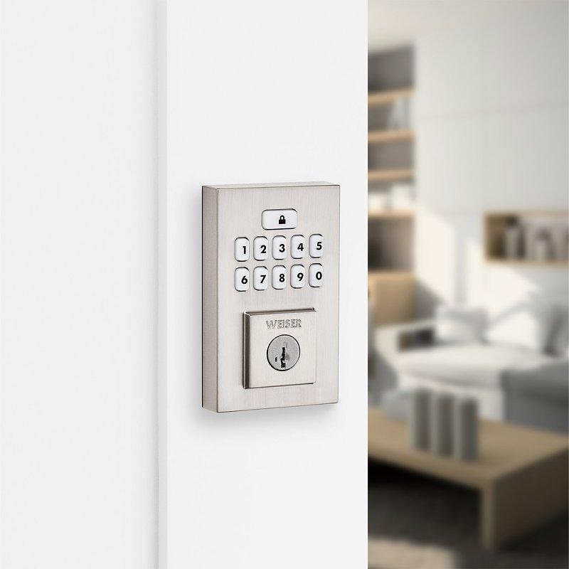 Weiser SmartCode Series 9GED92600-003 Deadbolt, Contemporary, 2-3/4 in W x 4-9/16 in H Dimensions, 2 Grade, 1/PK