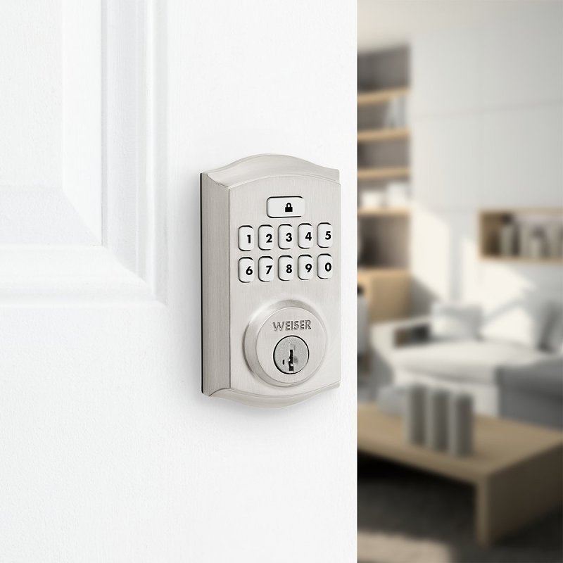 Weiser SmartCode Series 9GED92600-001 Deadbolt, Transitional, 1 in L x 2-13/16 in W x 5 in H Dimensions, Zinc, 1 PK