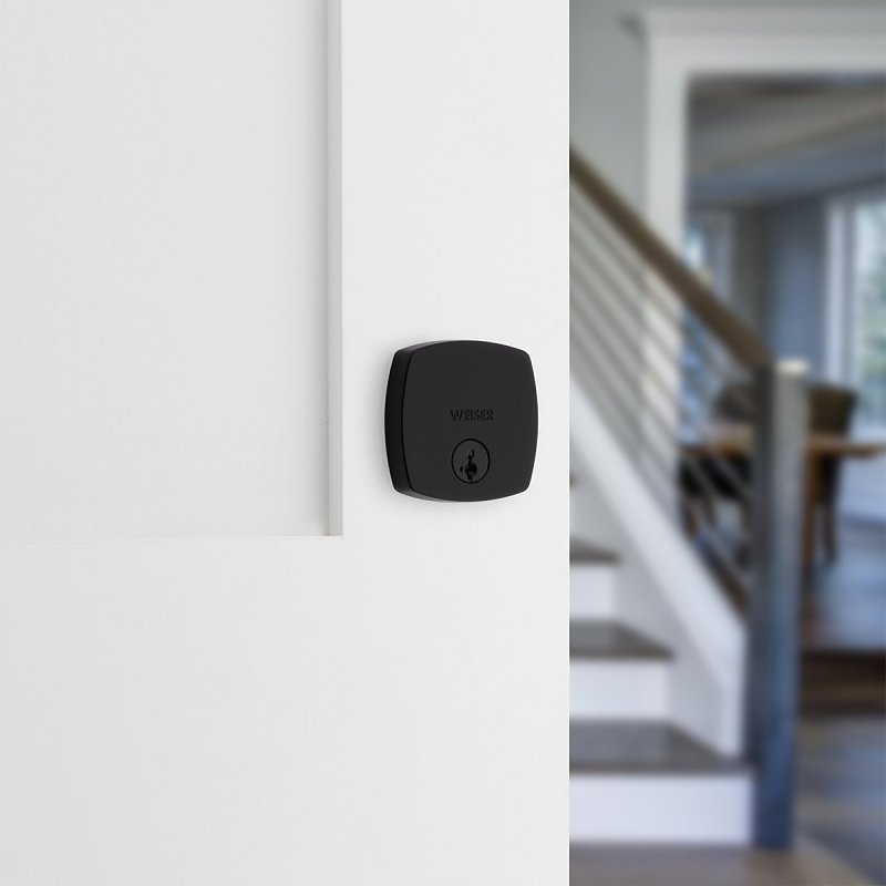 Weiser Midtown 9GD14710-034 Deadbolt, 1 Grade, Keyed Key, Zinc, Matte Black, 1-3/8 to 1-3/4 in Thick Door