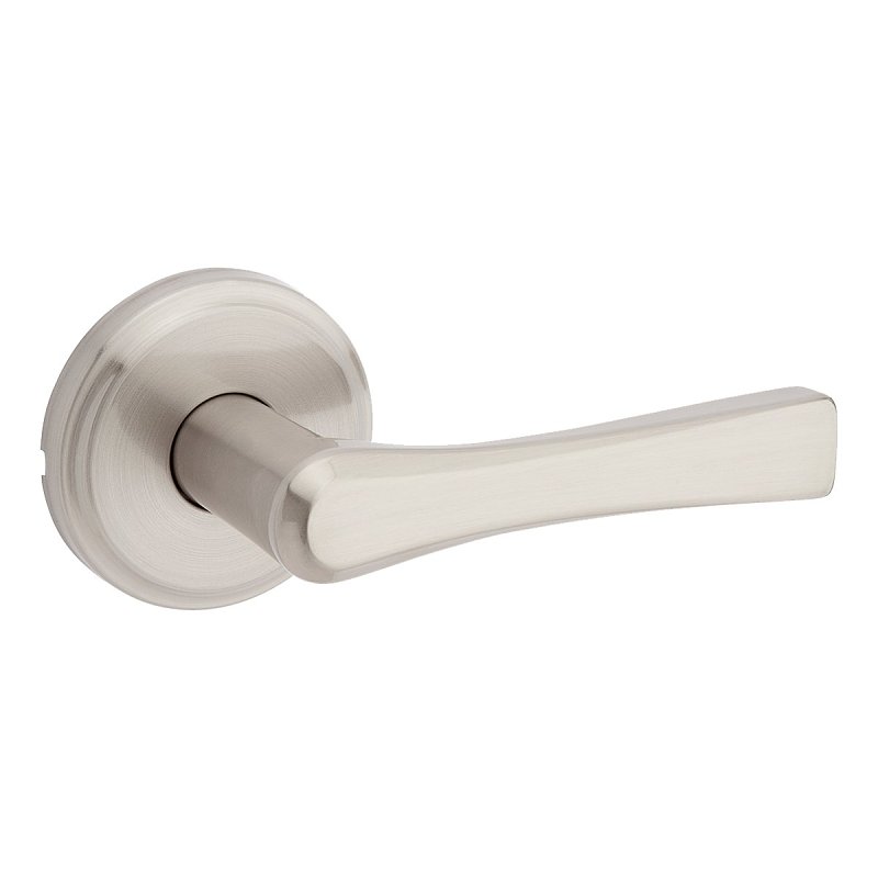 Weiser Katella 9GLA1010-132 Passage Door Handle, Lever Handle, Zinc, Satin Nickel, 2-3/8 to 2-3/4 in Backset