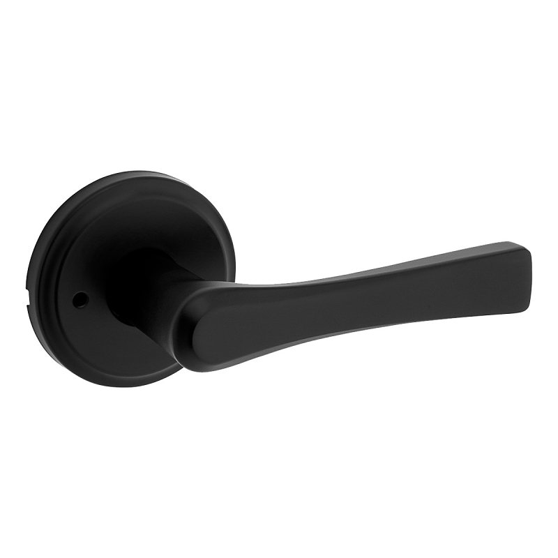 Weiser Katella 9GLA3310-132 Privacy Door Handle, Transitional Design, Lever Handle, Matte Black, Zinc, Pushbutton